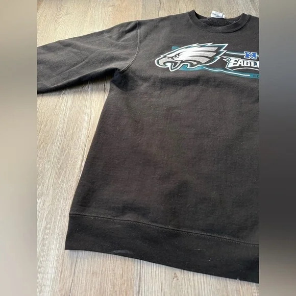VTG NFL Philadelphia Eagles Sweatshirt Crewneck Black Blue Size S M UNISEX Birds